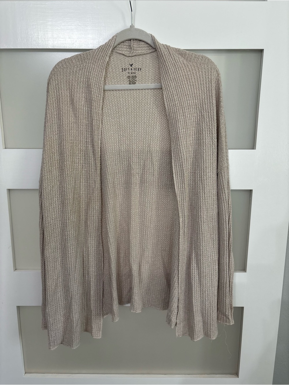 American Eagle Outfitters Open Front Cardigan - Light Taupe